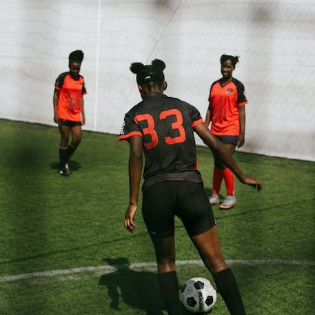 Girls Playing Football