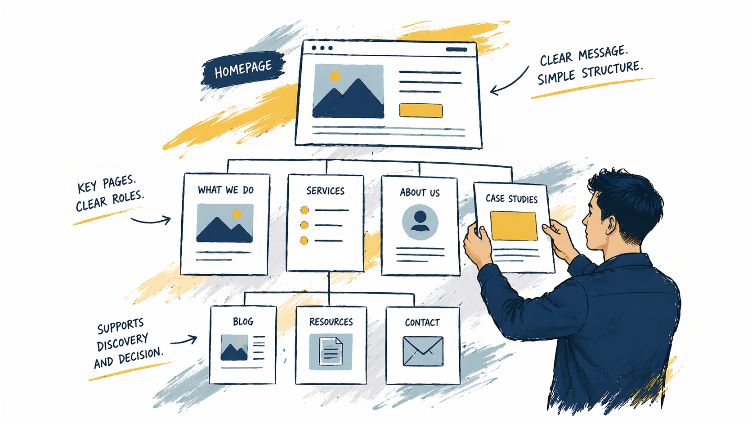 Website planning and design layout