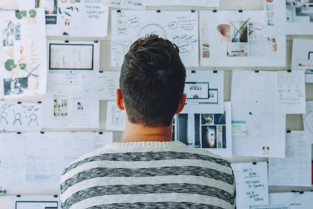 Man Thinking of A Website Redesign Content Strategy